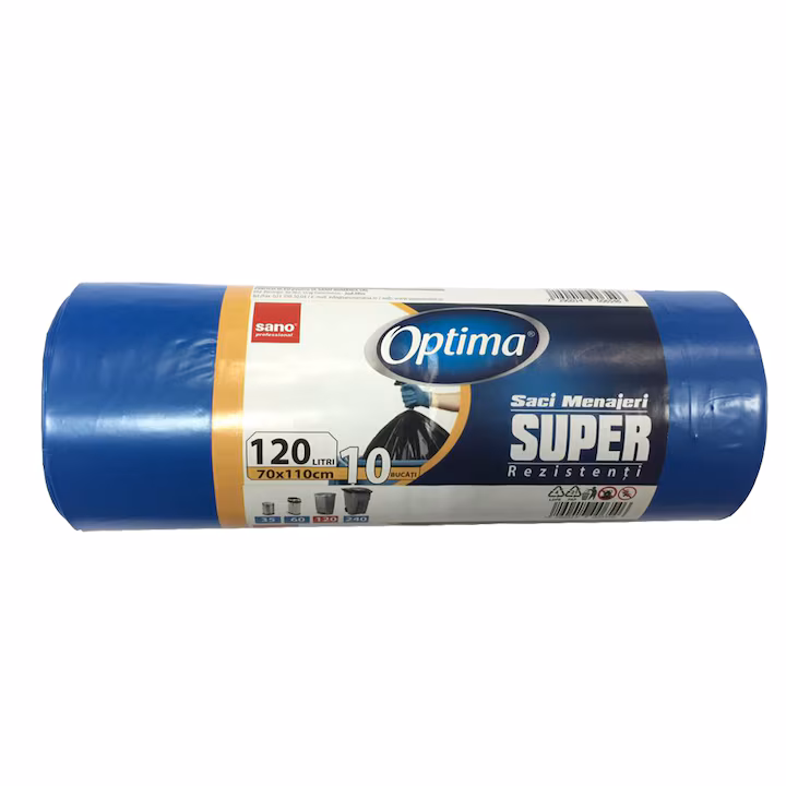 OPTIMA SACI SUPER 120L,10.70*10 ALBASTRI (SACI MENAJ ALBASTRI) 7290014006546