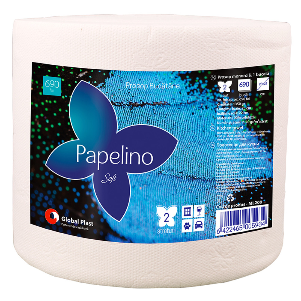 PAPELINO Prosop hartie 2 str 1350g/rola 6422465005934