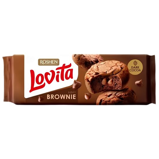 ROSH.LOVITA BISC.DARK BROWNIE 152GR (21BUC/BAX) 4823077646294