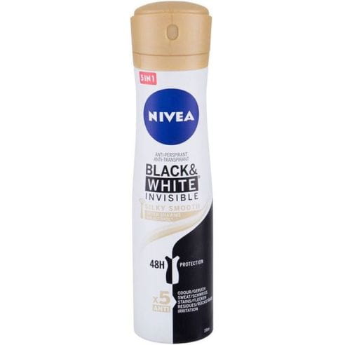 NIVEA DEO SPRAY BLACK&WHITE SILKY 150ML (6BUC/SET) 9005800302072