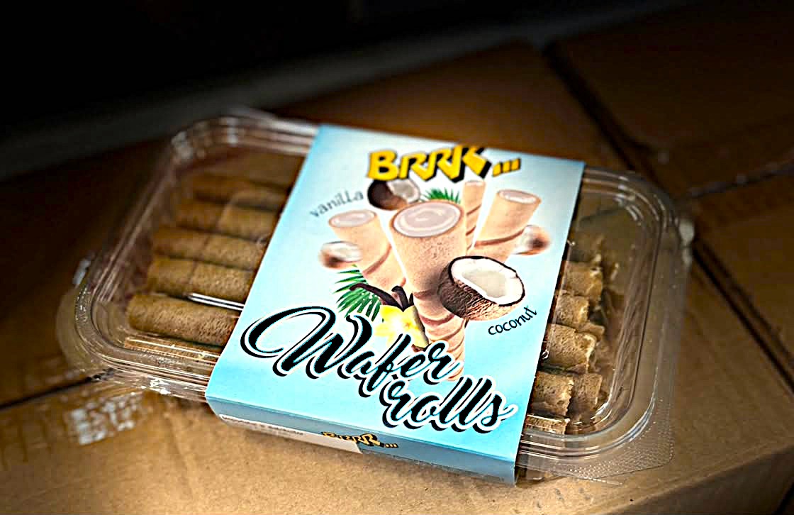BRRR VANILA COCONUT WAFER ROLLS 230GR (12BUC/BAX) 5319992006231