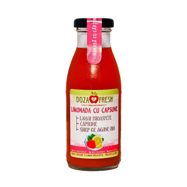 LIMONADA CU CAPSUNE SI AGAVE 250ML SGR (24BUC/BAX) 5940597573158
