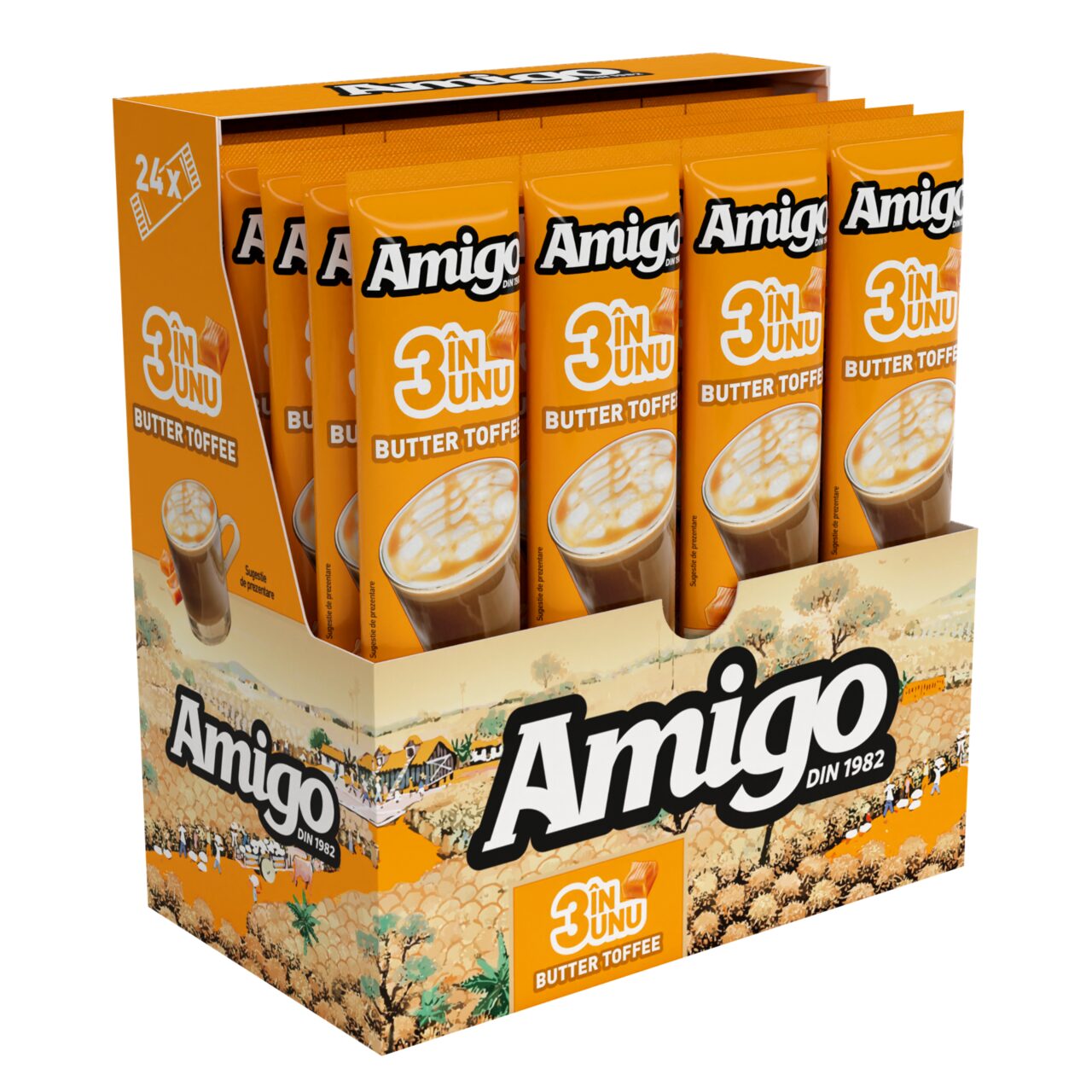 AMIGO 3IN1 BUTTER TOFFEE 13G-24PC 5941623011170