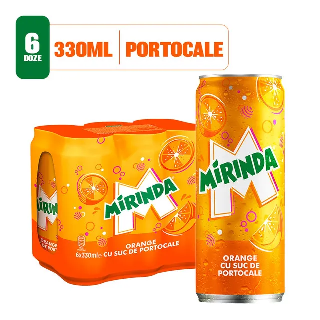 MIRINDA ORANGE CAN 330ML SGR (6BUC/BAX) 5942204004864