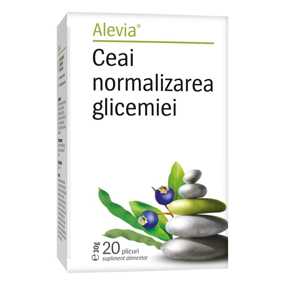 ALEVIA CEAI NORMALIZAREA GLICEMIEI 30GR (20 PLICURI / CUT) 6423602008627