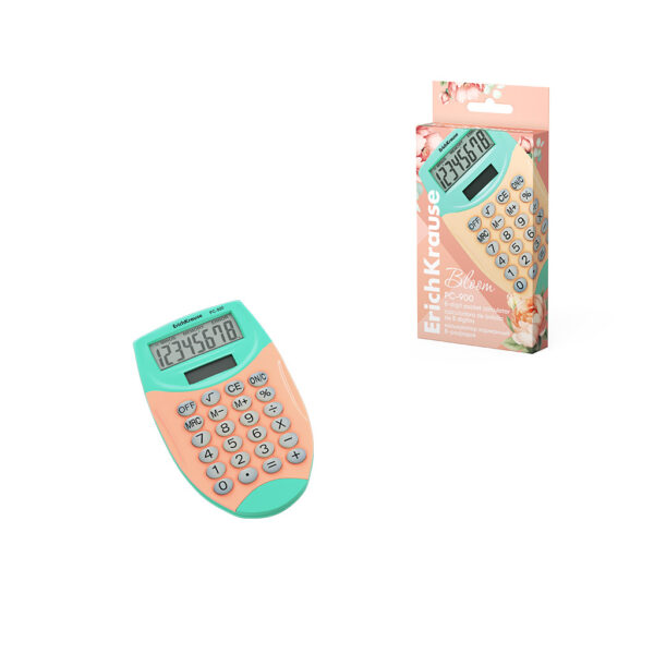 CALCULATOR 8-DIGIT ERICHKRAUSE PC-900 PASTEL BLOOM 4041485620105