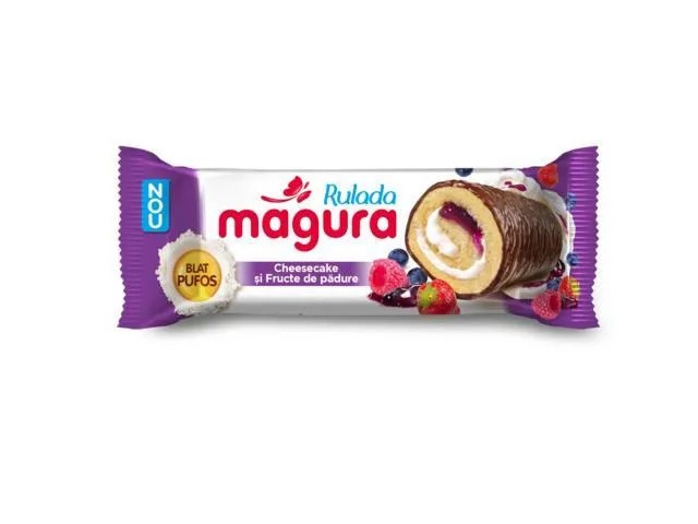 MAGURA RULADA CHEESECAKE SI FRUCTE DE PADURE 35GR (24BUC/CUT) 5941047835178