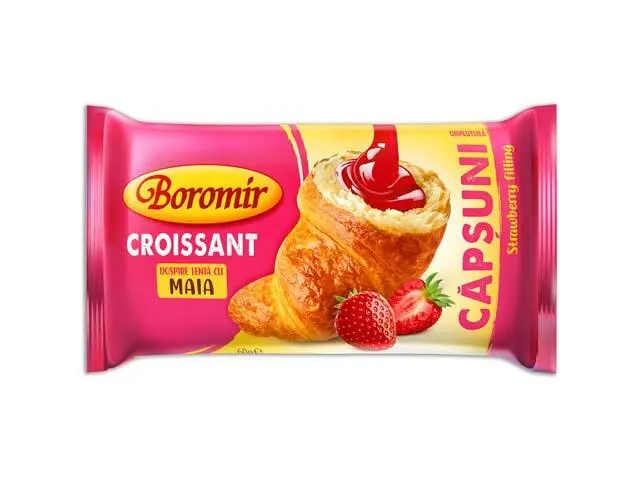 CROISSANT CREMA CU CAPSUNI BOROMIR 60GR (30BUC/BAX) 5941300013398
