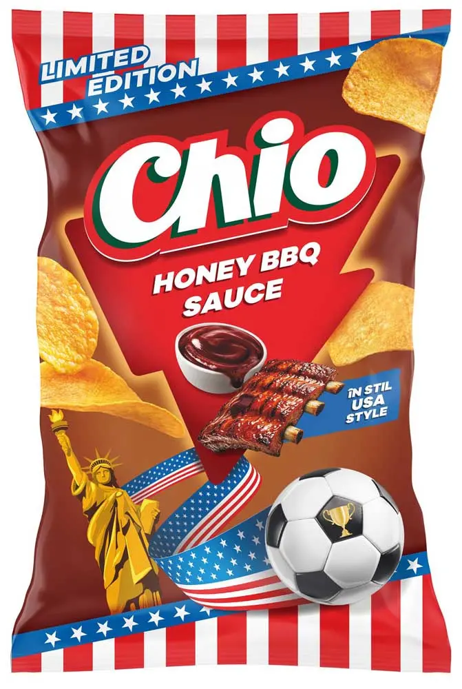 CHIO CHIPS MIERE&BBQ IN STIL USA 125GR (10BUC/BAX) 5941445678469