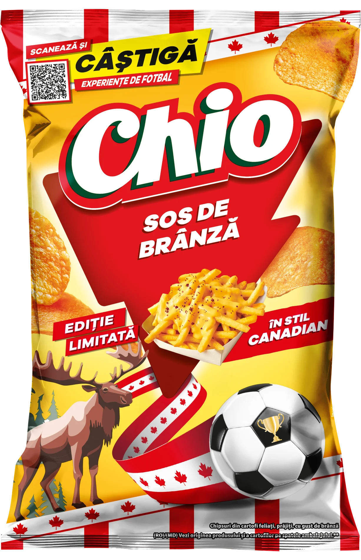 CHIO CHIPS SOS DE BRANZA IN STIL CANADIAN 125GR (10BUC/BAX) 5941445678445