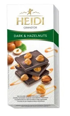HEIDI Grand'OrDark&Hazelnuts 80g 5941021010324