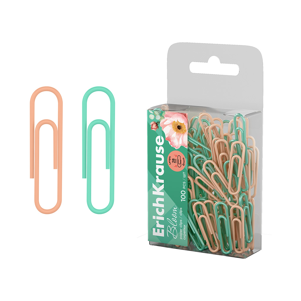 AGRAFE DE HARTIE ACOPERITE CU VINIL ERICHKRAUSE PASTEL BLOOM 28MM 4041485620518