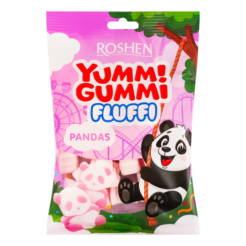 ROSH.YUMMI GUMMI FLUFFI PANDAS  65GR (11BUC/CUT) 4823077646904