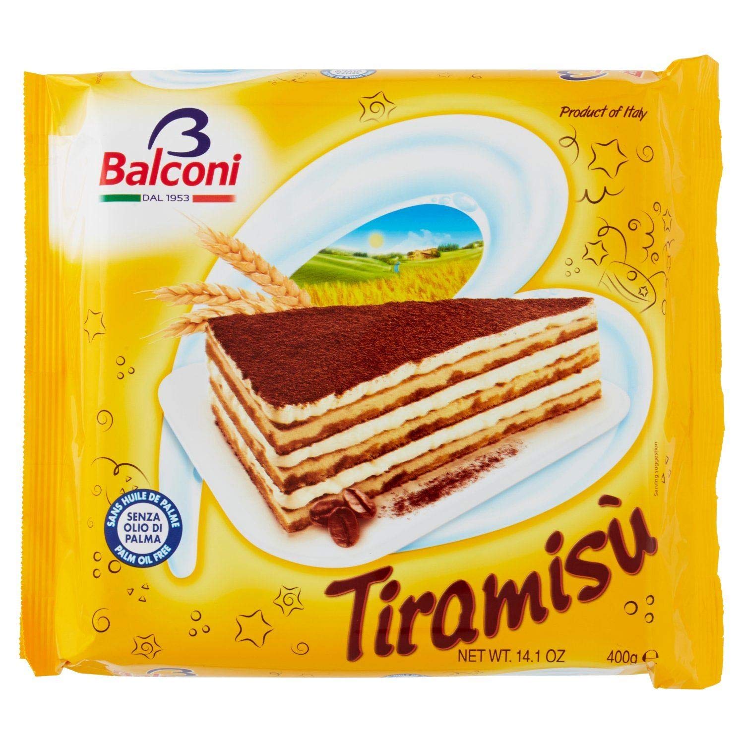BALCONI TORT TIRAMISU 400GR (6BUC/BAX) 8001585004164