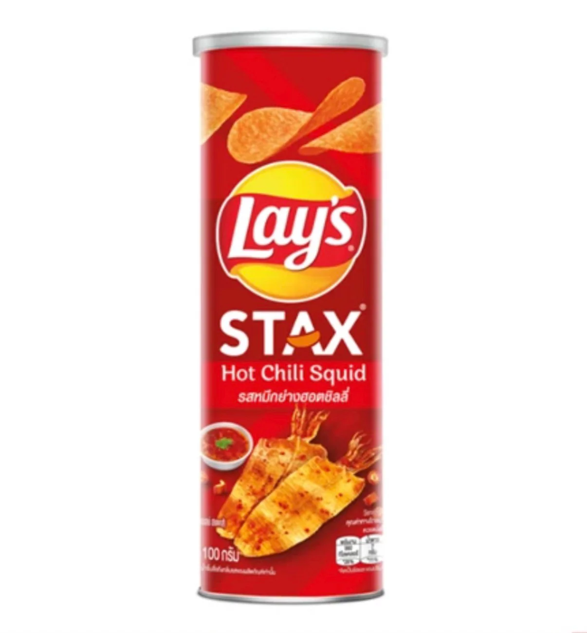 LAY'S STAX HOT CHILI SQUID FLAVOR 90GR (16BUC/BAX) 8936079126032
