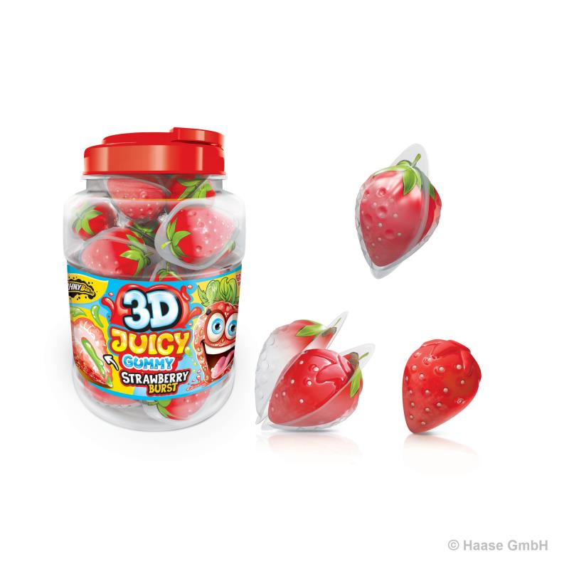 JOHNY BEE JELLY JUICY STRAWBERRY 18GR (60BUC/CUT) 5904917031940
