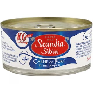 SIBIU CARNE DE PORC IN SUC PROPRIU  300GR (6BUC/SET) 5941341000142
