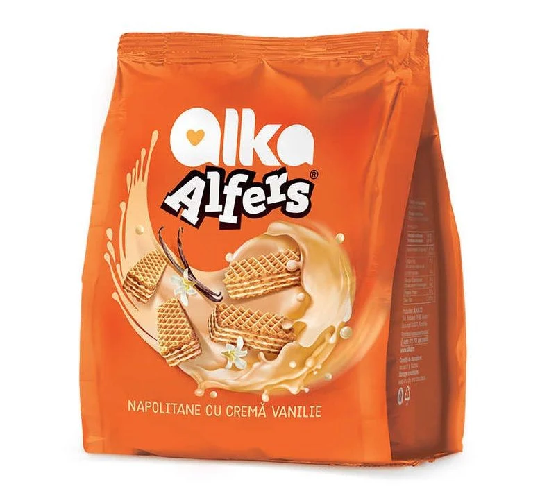 ALFERS Napolitane crema vanilie 180g 5941035010600