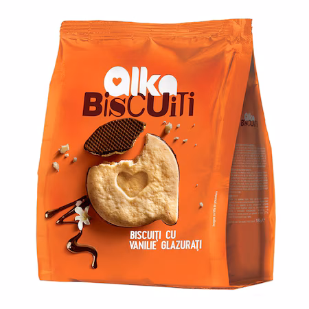 ALKA BISCUITI cu vanilie glazurati 180g 5941035010501