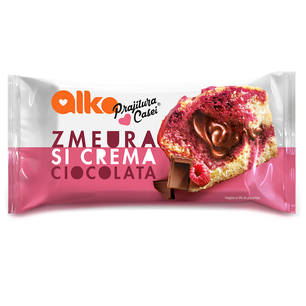 ALKA PRAJITURA CASEI zmeura si crema ciocolata 330g 5941035011713