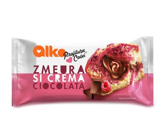 ALKA PRAJITURA CASEI zmeura&crema ciocolata 55g 5949040204359