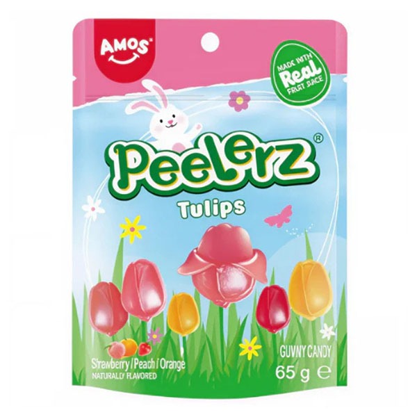 CANDY PEELERZ GUMMY AS.FRUIT TULIPS 65GR (36BUC/BAX) 6936756295282