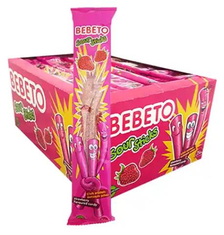 BEBETO SOUR STICK jeleuri cu aroma capsuni 30gr 8690146880219