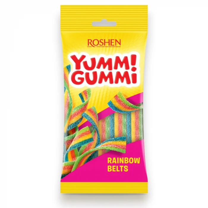 ROSH.YUMMI GUMMI SOUR BELTS 70 GR 4823077636264