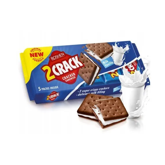 ROSH.BISC."2 CRACK"UMPLUTURA LAPTE-VANILIE 190GR 4823077646485