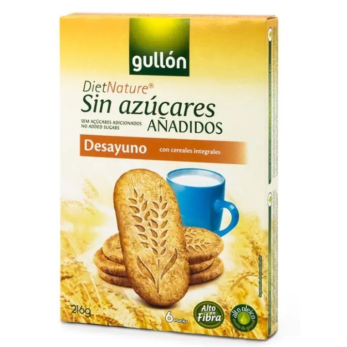 GULLON FR.ZAHAR BISC.CU CEREALE INTEGRALE 216GR (8BUC/BAX) 8410376046991