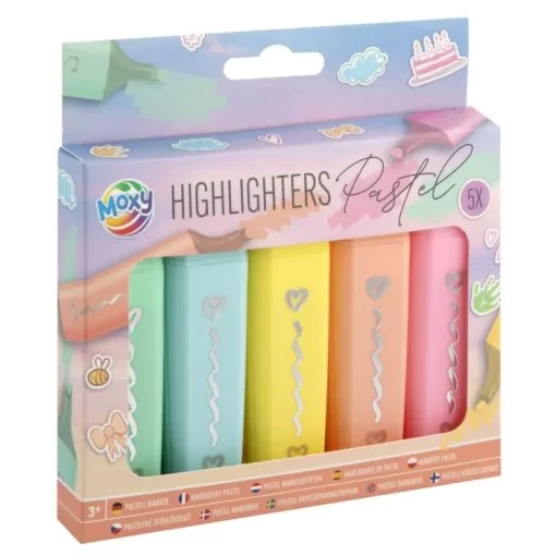 SET 5 EVIDENTIATOARE PASTEL MOXY 8715427141503