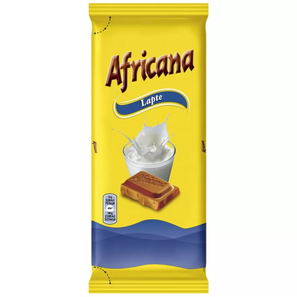 AFRICANA CIOCO. LAPTE 80GR (26BUC/CUT) 7622202022357