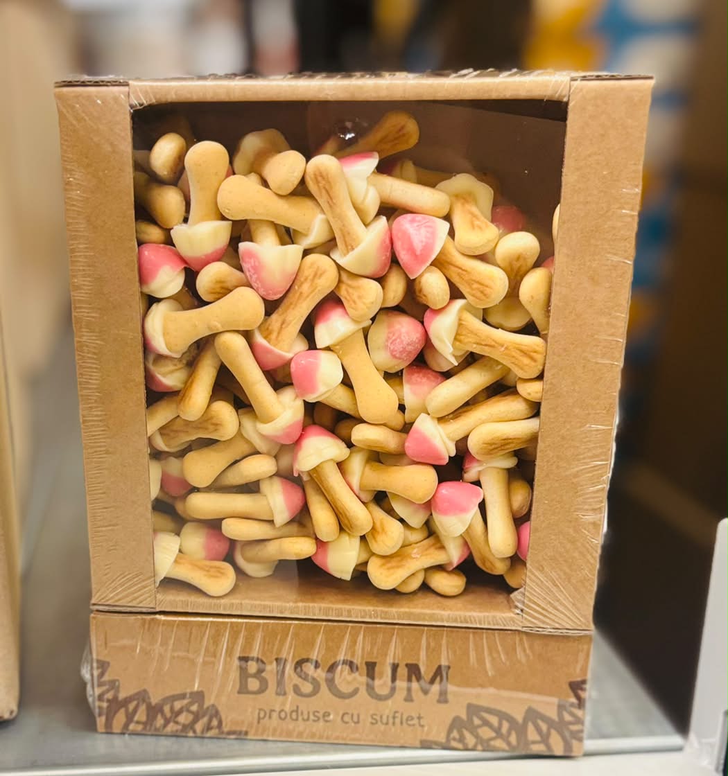 BISCUITI CIUPERCUTE CAPSUNI 300GR (30BUC/BAX) 4820096751596