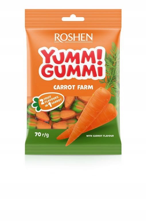 ROSH.YUMMI GUMMI CARROT FARM 70 GR 4823077641411