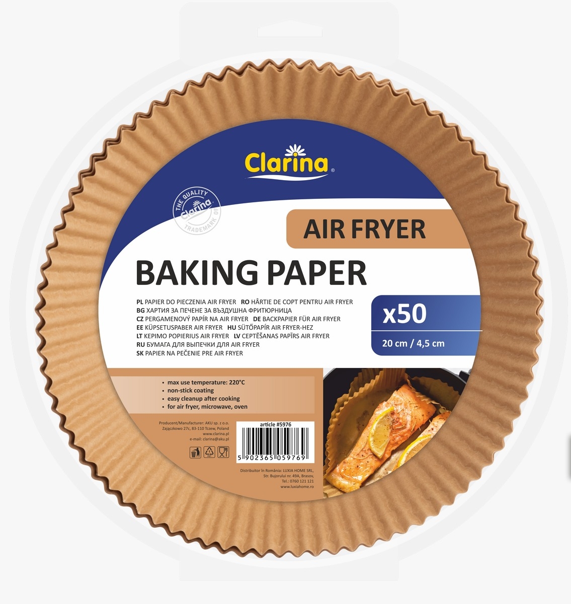 HARTIE COPT AIRFRYER ROTUNDA,20X4.5CM,50B/SET 6422465035252
