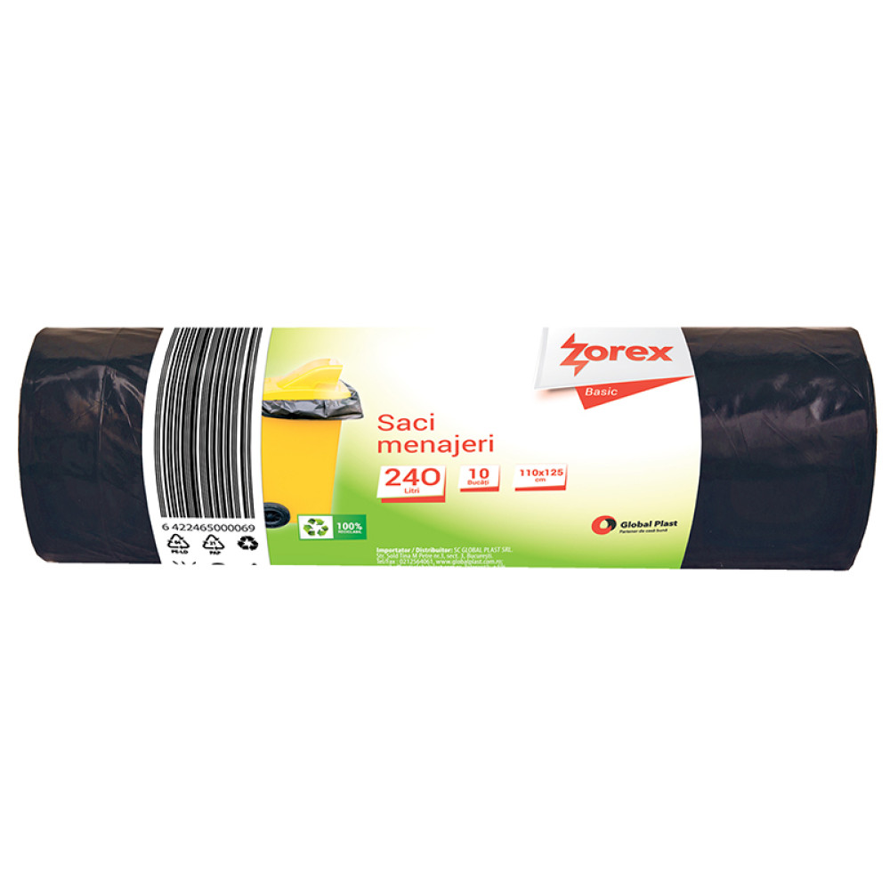 ZOREX Saci negri 240L 10/rola 6422465015520
