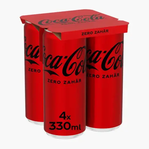 COCA COLA ZERO DOZA 330ML SGR (4BUC/BAX) 5942321000091