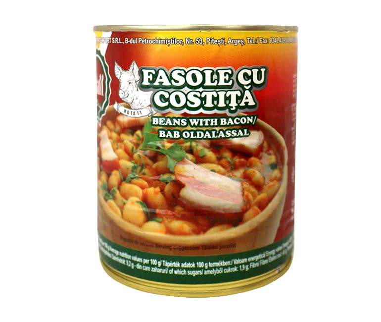 FASOLE CU COSTITA 800gr  NOTA 11    6buc/bax 5949024303375