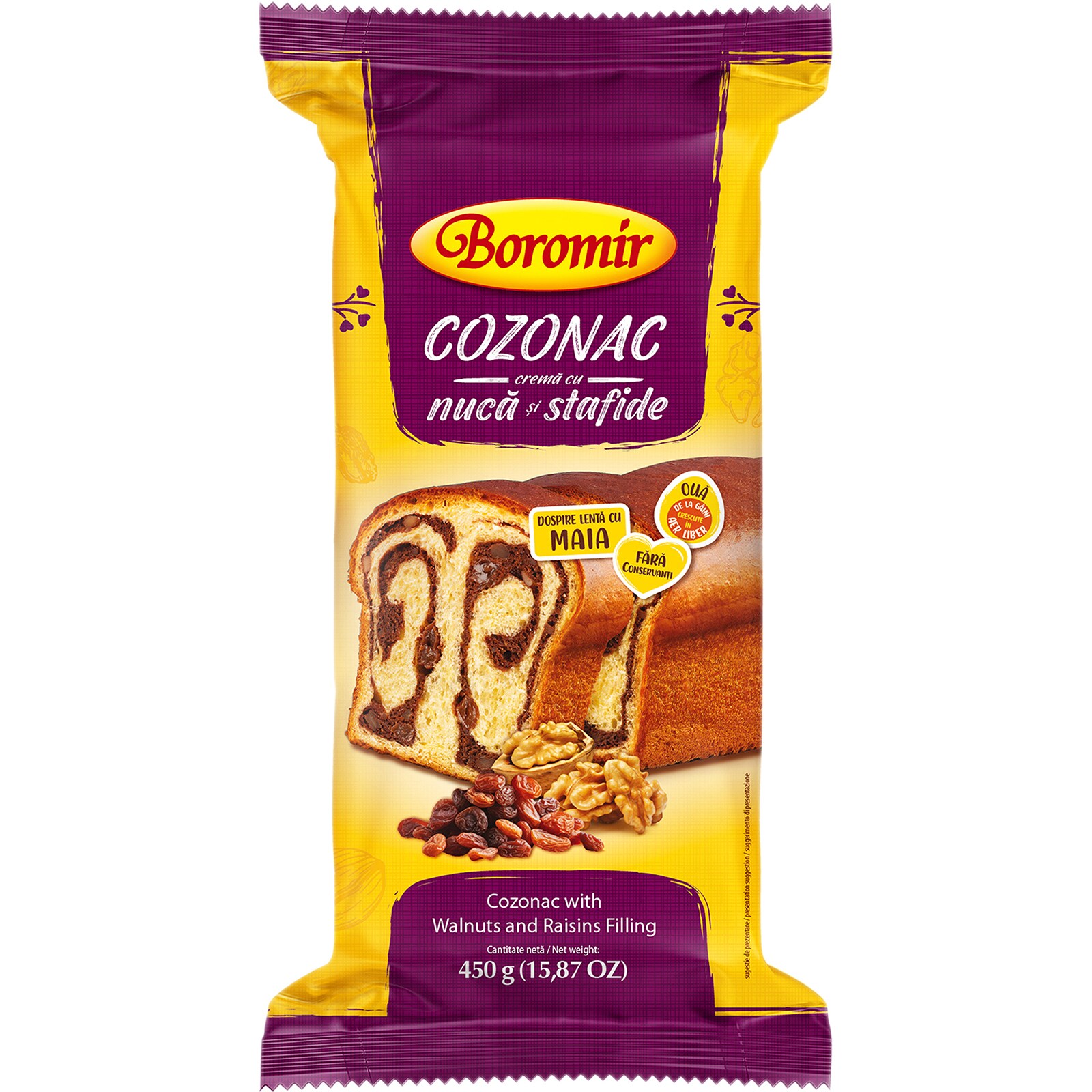 COZONAC NUCA STAFIDE 450g -9b 5941300011844