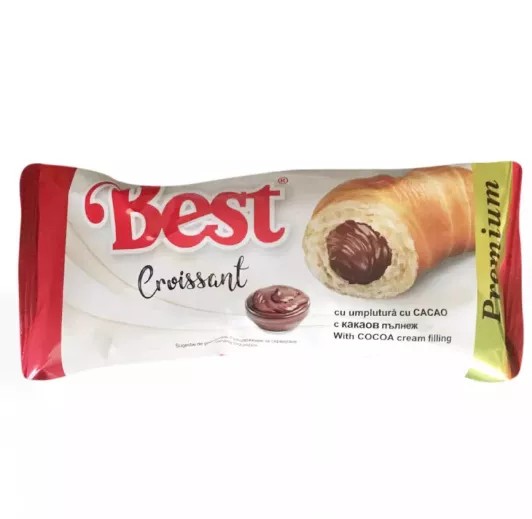 BEST CROISSANT CU CACAO 50GR (30BUC/BAX) 55208077910011