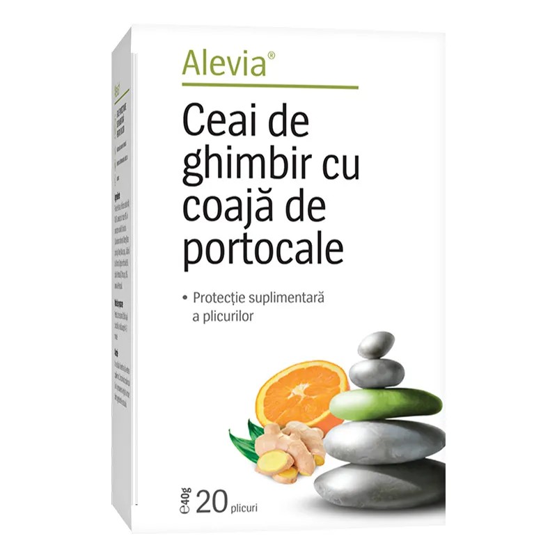 ALEVIA CEAI DE GHIMBIR CU COAJA DE PORTOCALA 30GR (20 PLICURI / CUT) 6423602008115