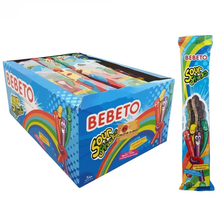 BEBETO SOUR STICK jeleuri cu aroma tutti fruit 30gr 8690146183082