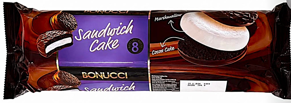 BONUCCI SANDWICH MARSHMALLOW CAKE 184GR(12 BUC/BAX) 8682941002149
