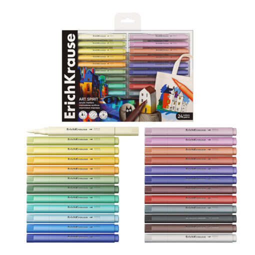 SET 24 MARKER ACRILICE HEART SPIRIT CU PENSULA 4041485650348