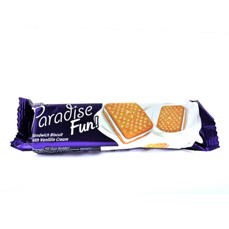 PARADISE FUN biscuiti cu crema de vanilie 60gr 8692806280063