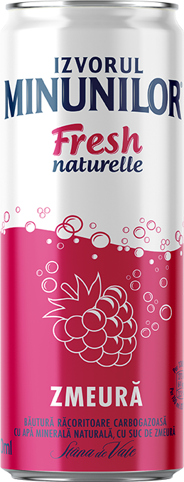 IZVORUL MINUNILOR FRESH NATURELLE ZMEURA 0.33L DOZA SGR (24BUC/BAX) 5942207014518