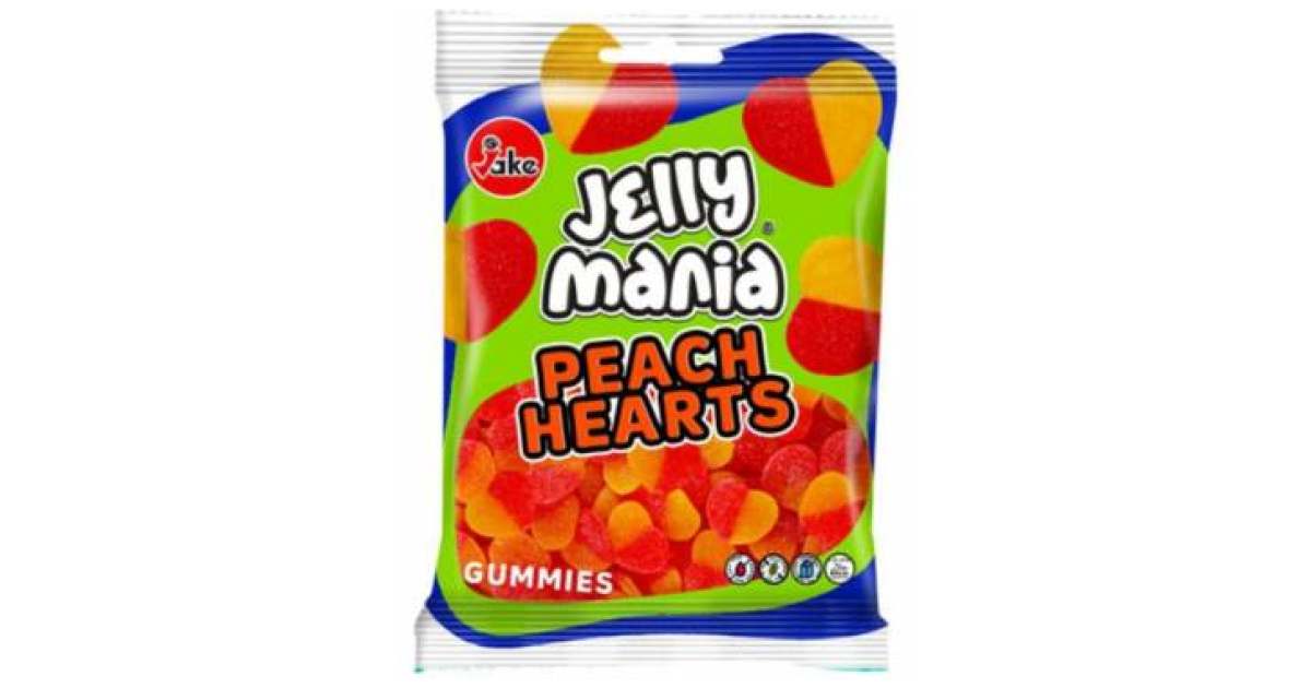 JAKE JELEURI PEACH HEARTS 100G 8412147570094