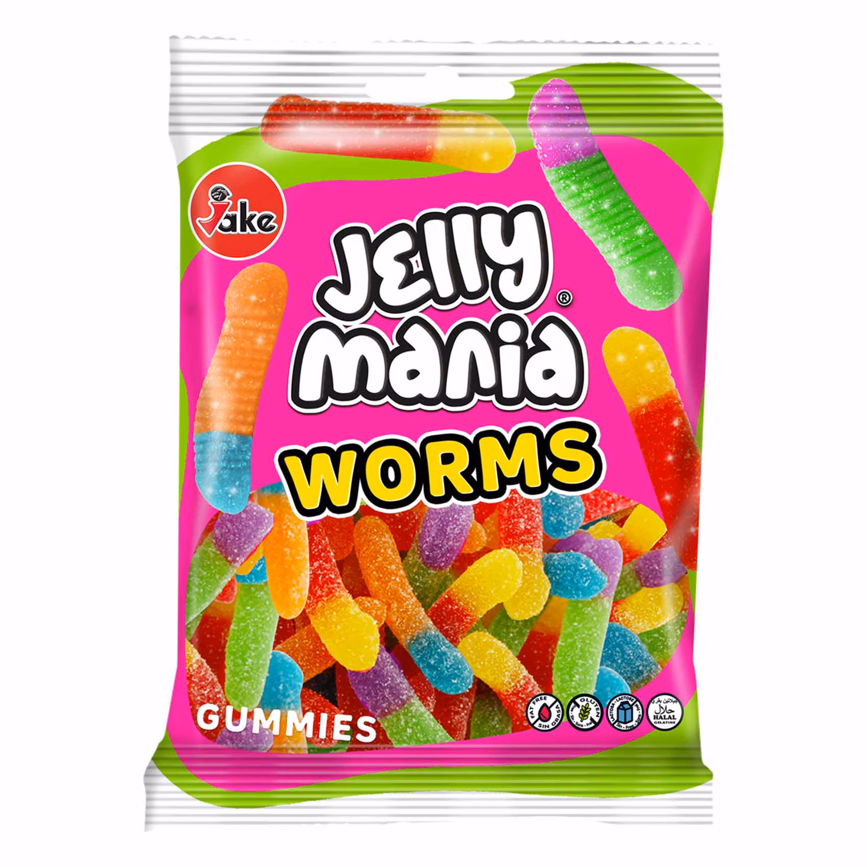 JAKE JELEURI SOUR WORMS 100G 8412147570162