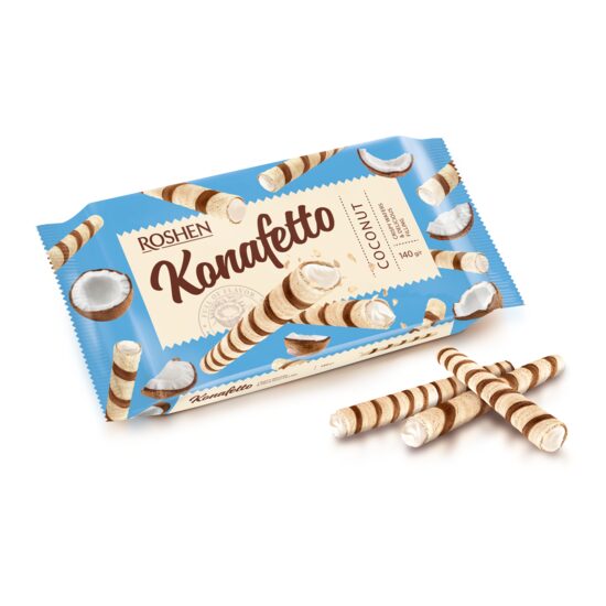ROSH.KONAFETTO ROLLS CREMA COCOS 140 GR 4823077631856