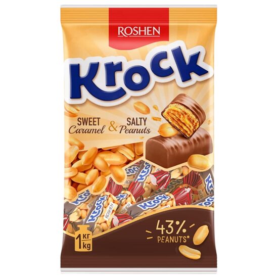 BOMBOANE KROCK CU ARAHIDE&GLAZURA CACAO 1 KG 4823077634345